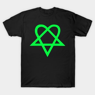 Bam Margera Heartagram HIM Lime Green T-Shirt